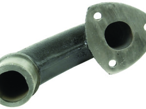 Sortie échappement coudée 180°, 3 trous.