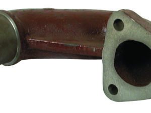 Sortie échappement coudée 180°, 3 trous.