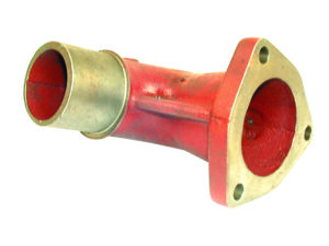 Sortie échappement coudée 90°, 3 trous.