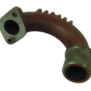 Sortie échappement coudée 180°, 2 trous.