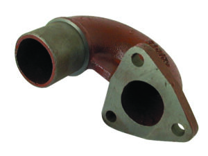 Sortie échappement coudée 180°, 3 trous.