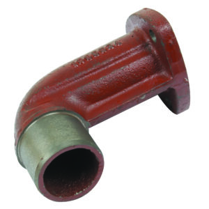 Sortie échappement coudée 90°, 3 trous.