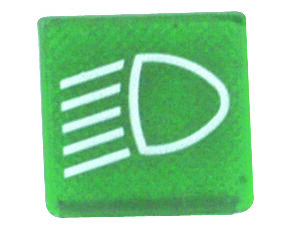 Pastille logo/interrupteur à bascule feux de croisement