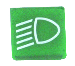 Pastille logo/interrupteur à bascule feux de croisement