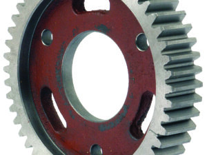 Pignon arbre à cames. 3 vis. denture droite.