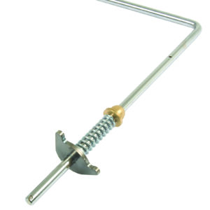 Levier accélérateur à main avec crantage.