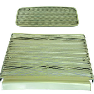 Calandre métallique avec grille supérieure