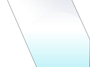 Vitre de porte droite