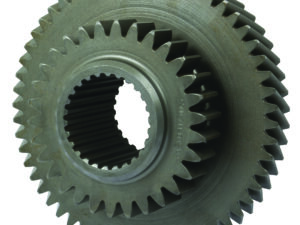 Pignon double 30/56 dents. denture hélicoïdale & droite.