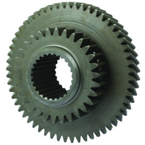 Pignon double 30/56 dents. denture hélicoïdale & droite.