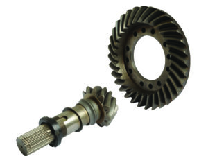 Couple cônique 11×32, 4×3 boulons, dentures hélicoïdales